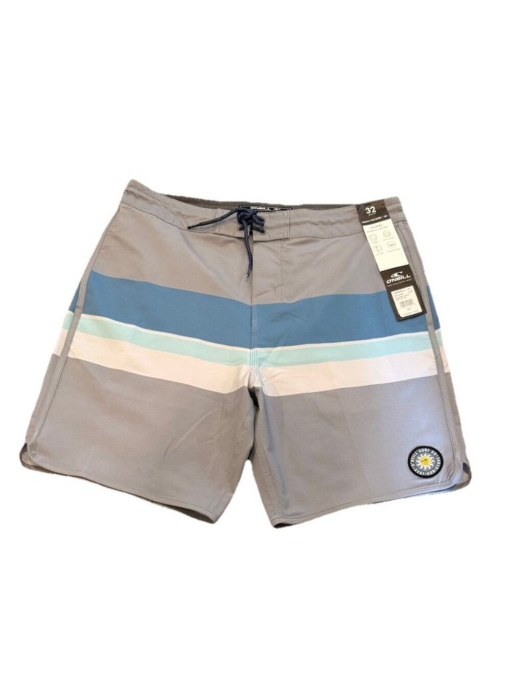 O’Neill Cruzers Swim Trunks Men’s 32 Gray 18” Above the Knee Boardshorts New *3E